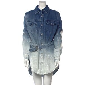 Off-white denim mini dress